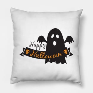 Halloween Ghost Banner Pillow