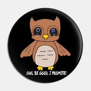 Owl Be Good, I Promise! Pin