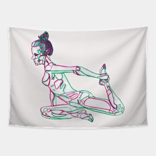 Pigeon Pose Tapestry