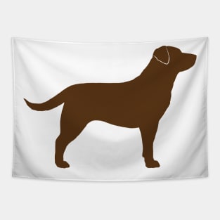 Chocolate Labrador Retriever Silhouette Tapestry