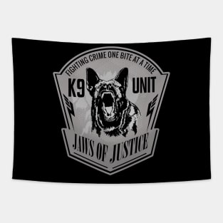 Jaws of Justice  - K-9 Unit  -German Shepherd Tapestry