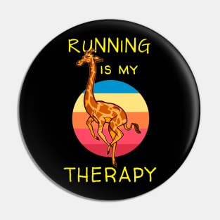 Running is My Therapy Pin