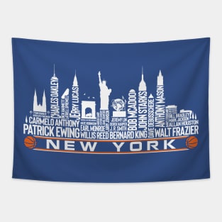 New York Basketball Team All Time Legends Tapestry