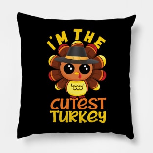 I'm the cutest turkey family matching thanksgiving gift Pillow