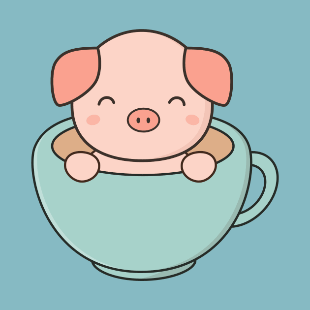 Kawaii Cute Pig by happinessinatee