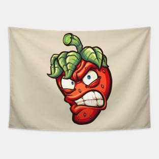 Angry Strawberry Tapestry