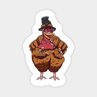 Zombie Apocalypse Turkey Halloween Thanksgiving Horror Magnet