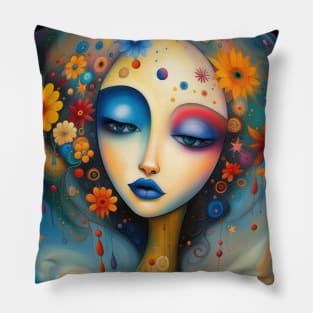 Dreamy Whimsical Feminine Art Pillow