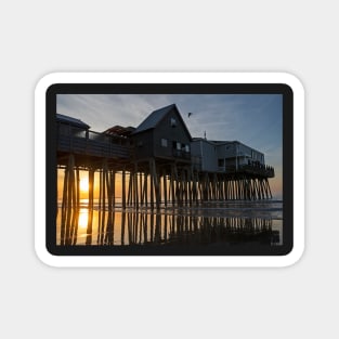 Sunrise on Old Orchard Beach Maine at the Pier Magnet