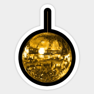 Disco Ball Disco Gold Gitzer - Disco Ball - Sticker