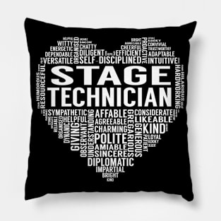 Stage Technician Heart Pillow