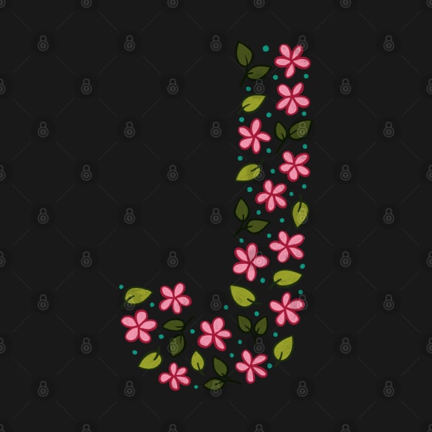 Floral Monogram Letter J by SRSigs