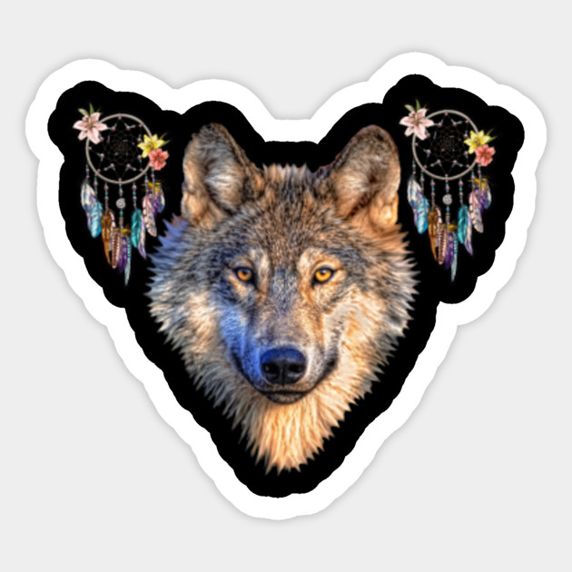 Wolf And Dream Catchers