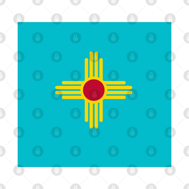 New Mexico Flag in Turquoise by somekindofguru