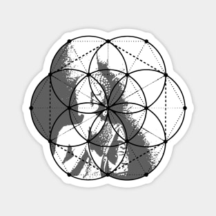 Buddha flower of life Magnet