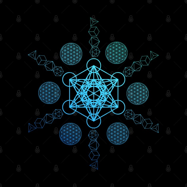 Metatron's Cube Platonic Solids by Bluepress