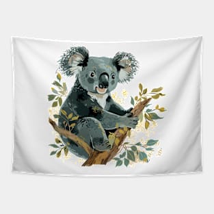 Adorable Koala on Tree Tapestry