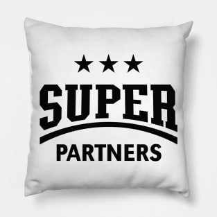 Super Partners (Black) Pillow