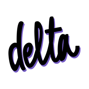 Greek Alphabet: delta (black-purple) T-Shirt