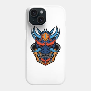 Angry Samurai Mecha Head Phone Case