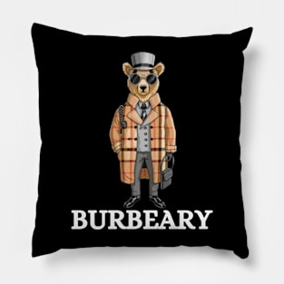 Burbeary Fashion Designer Teddy Bear Brown Bear Gift For Bear Lover Anthropomorphic Pillow