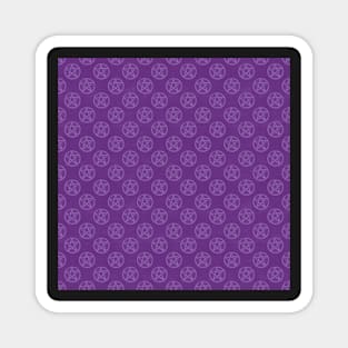 Purple Stone Pentagrams Magnet