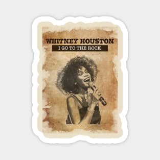 Vintage Old Paper 80s Style Whitney Houston /// I Go To The Rock Magnet