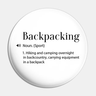 Backpacking Definition Pin