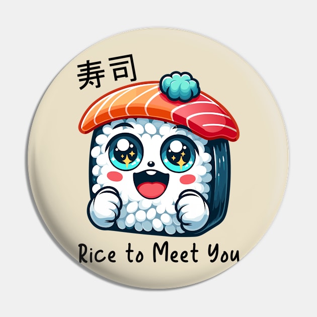 Cute Sushi Cartoon - Rice to Meet You Pin by Muslimory