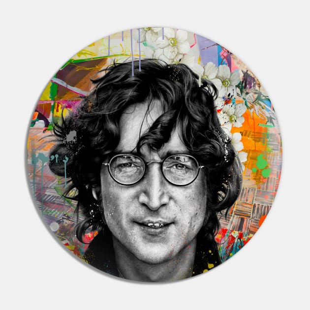 John Lennon pop art Pin by christian@heltsort.com