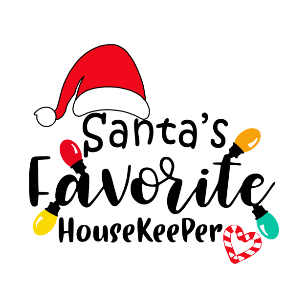 Santa’s Favorite Housekeeper Christmas Housekeeper Long Sleeve T