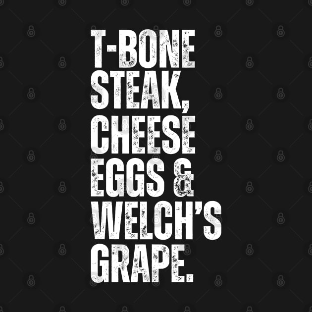 Guest Check - T-Bone Steak, Cheese Eggs, Welch's Grape by ohyeahh