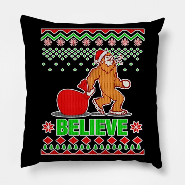 Bigfoot Believe Pillow by LetsBeginDesigns