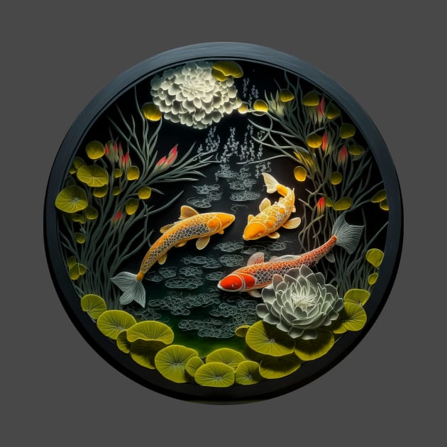 Circling Koi by Ampersand Studios