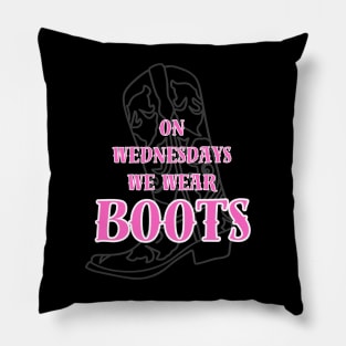 On Wednesday We Wear Boots Pillow