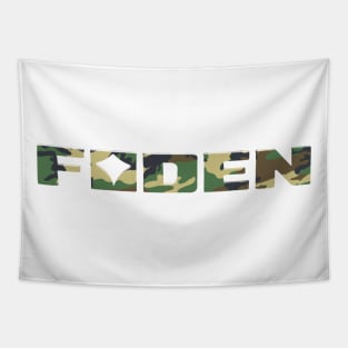 Foden classic 1970s commercial vehicle logo badge camo Tapestry