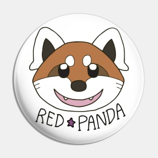 Cute Red Panda Grin Pin