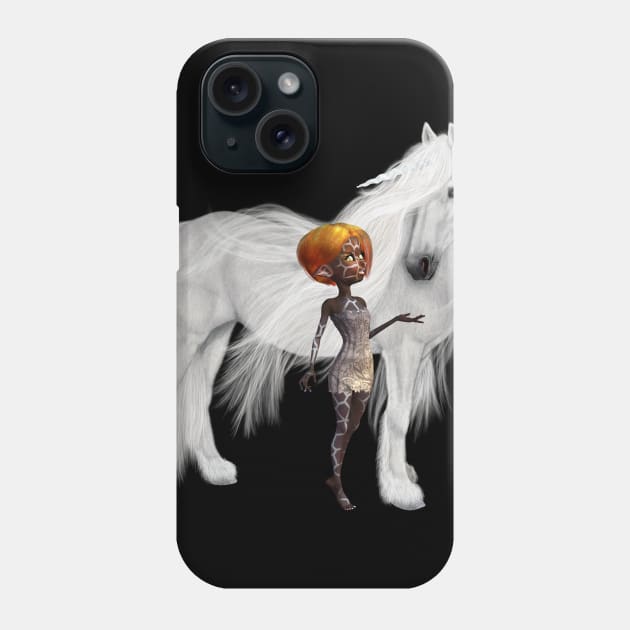 Wonderful unicorn with fairy Phone Case by Nicky2342