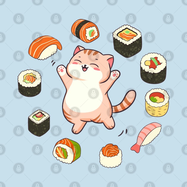 Sushi Cat Delight by Verbinavision