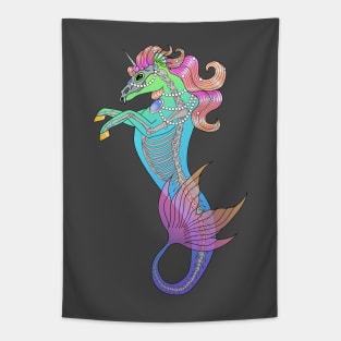 Sea Unicorn (neon) Tapestry