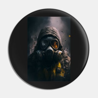 Man In Gas Mask Pin