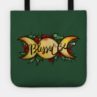 Blessed Be Yule Triple Moon Tote