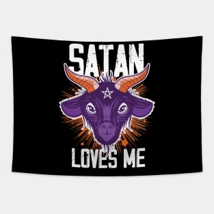 Satan Loves Me Tapestry