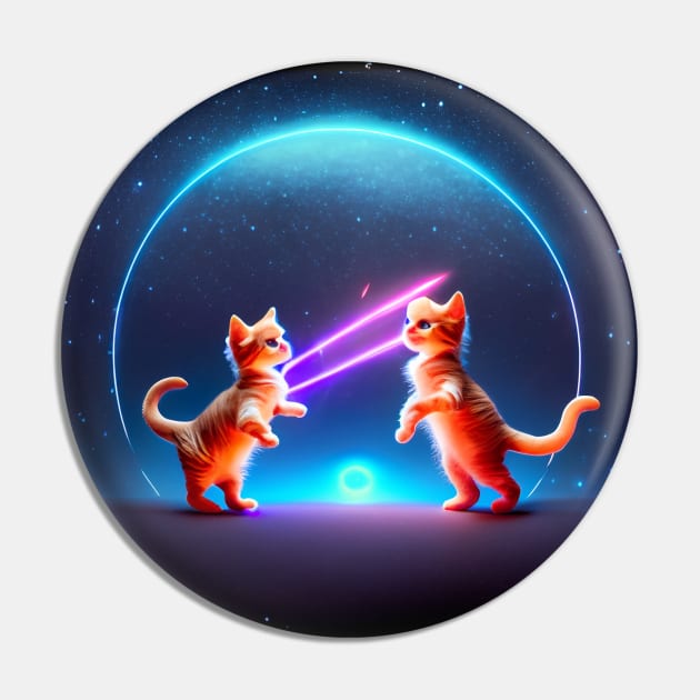 Space Cats 10 Pin by ABSTRACT-IVISM