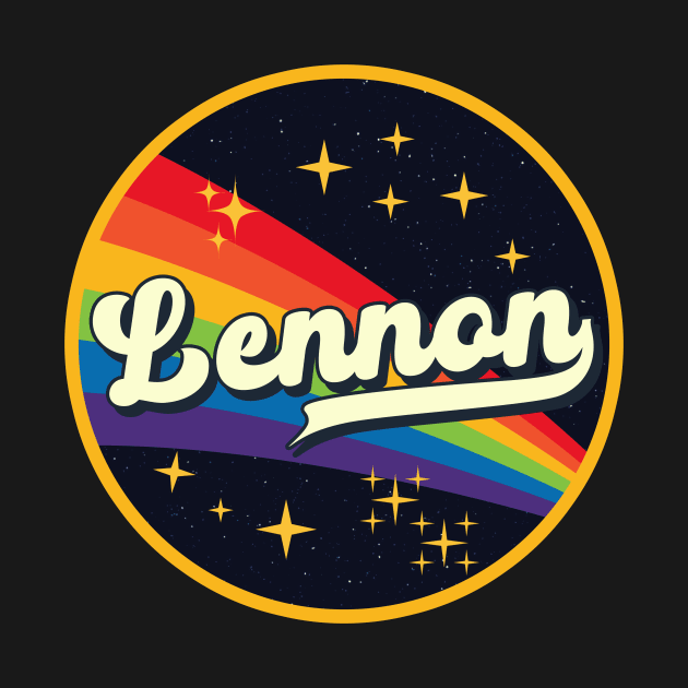 Lennon // Rainbow In Space Vintage Style by LMW Art