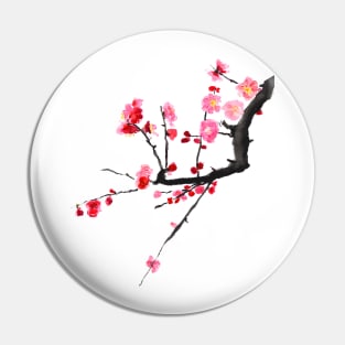 red plum flower Pin