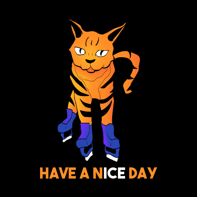 Have a nice day - ice skating cat by Max