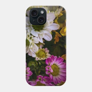 White Yellow Pink Fucsia Flowers Blossoms Phone Case