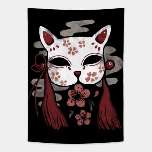 Sakura mask Tapestry