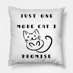 cute kawaii chibi kitten best friend, just one more cat i   promise Pillow